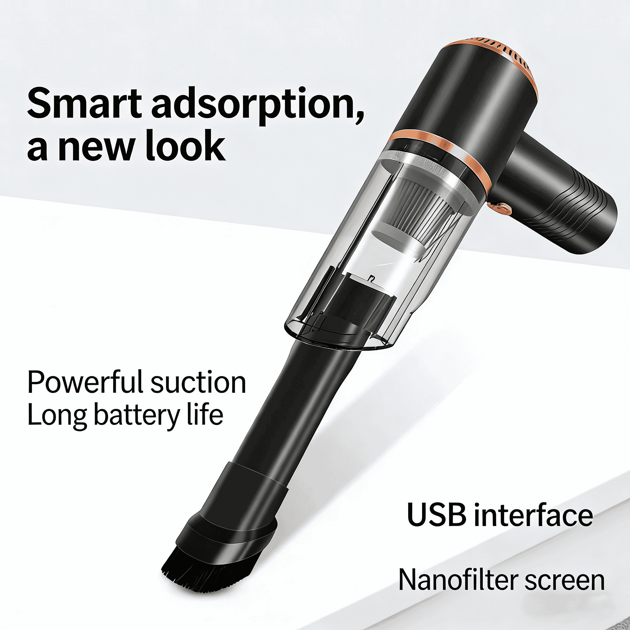 Car Vacuum Cleaner, Wireless Rechargeable, Handheld & Compact, for Car & Home Use, Dual-Purpose, Strong Suction, High Power