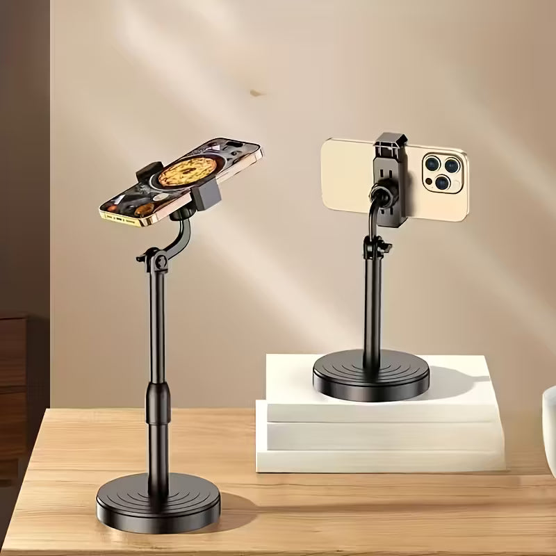 HEROBABY Adjustable Ergonomic Phone & Tablet Stand with Clamp Base, Heavy-Duty Plastic Rotating Holder, Adjustable Angle & Height for Smartphones, iPads, for home Office Desk, Travel, Bedside Nightstand Compatible with / Devices